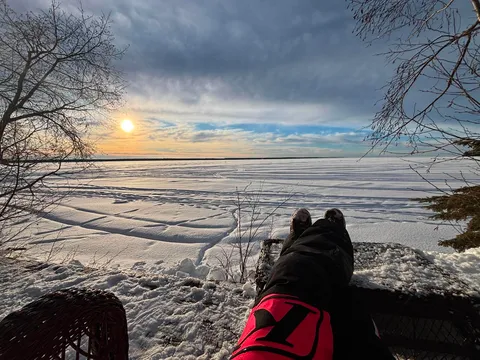 Winter lake activity at Candle Lake